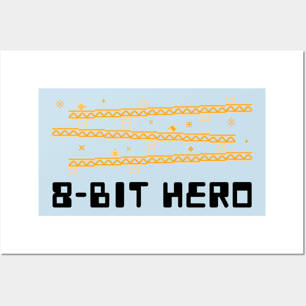 8-bit hero gaming Wall Art by RelatableTees